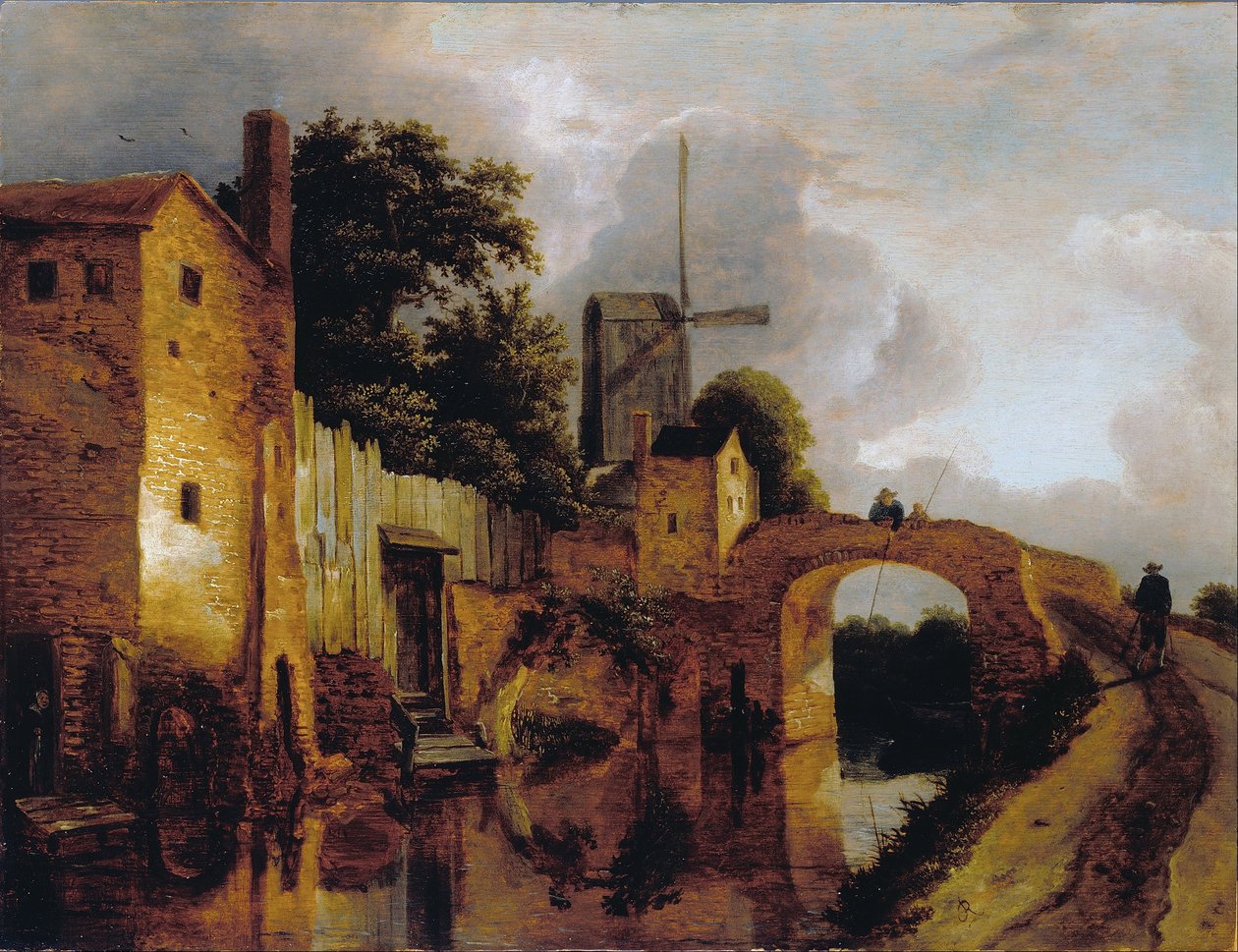 Kanál s mostem od Jacob van Ruisdael
