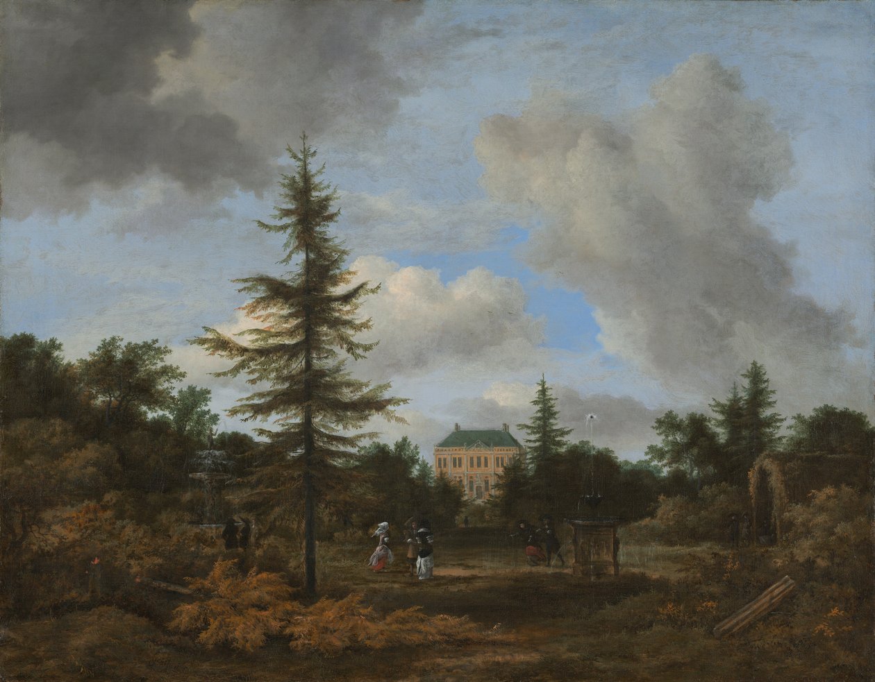 Venkovský dům v parku, c. 1675. od Jacob van Ruisdael