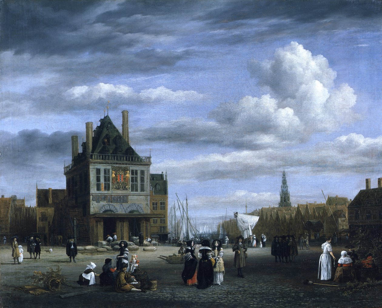 Náměstí Dam v Amsterdamu od Jacob van Ruisdael