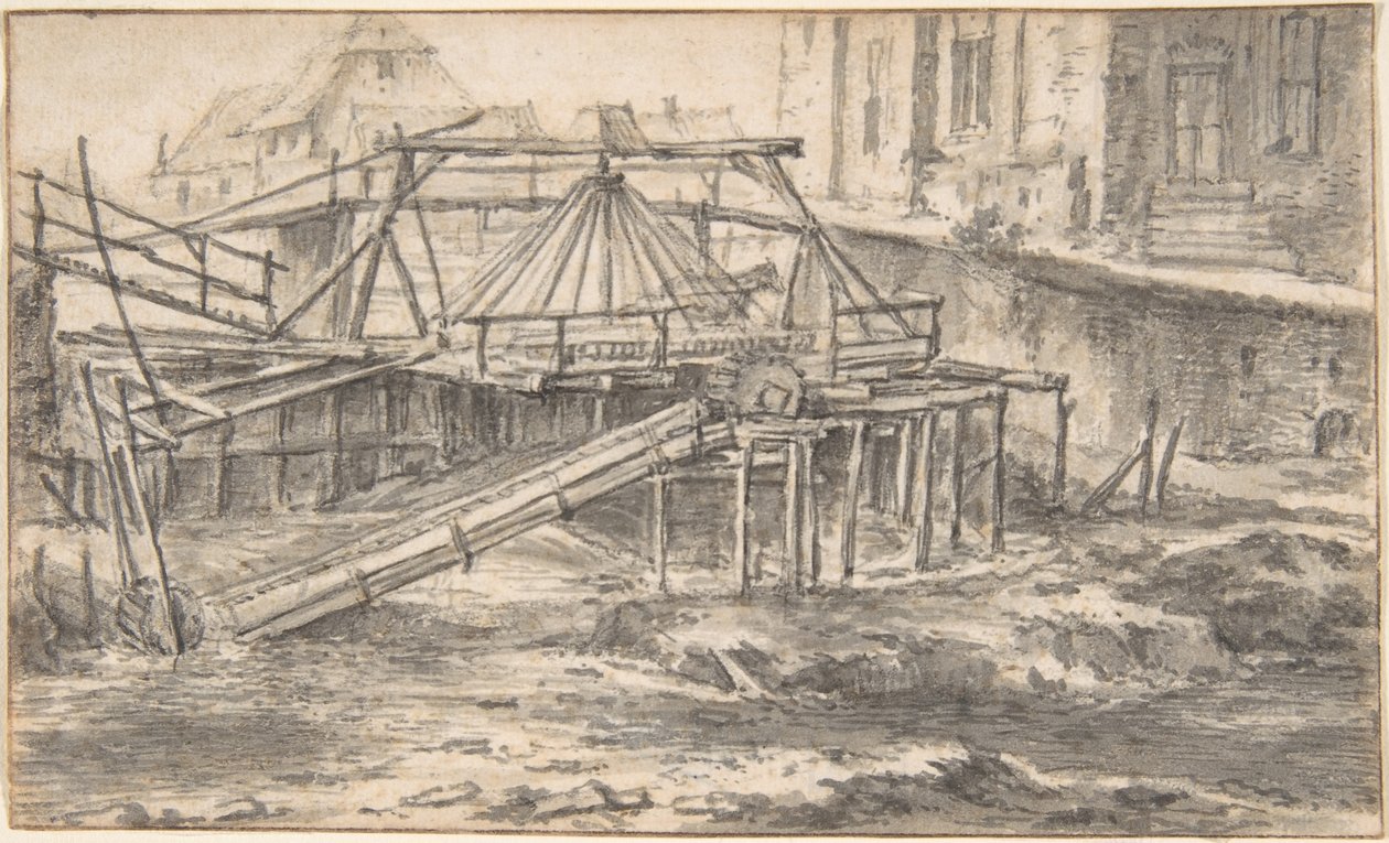 Bagrování kanálu od Jacob van Ruisdael
