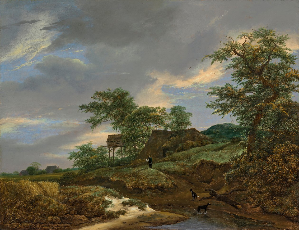Krajina dun s domem a holubníkem od Jacob van Ruisdael