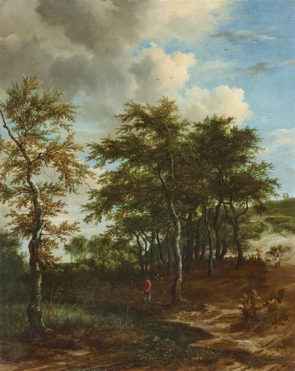 Krajina s vysokými stromy od Jacob van Ruisdael