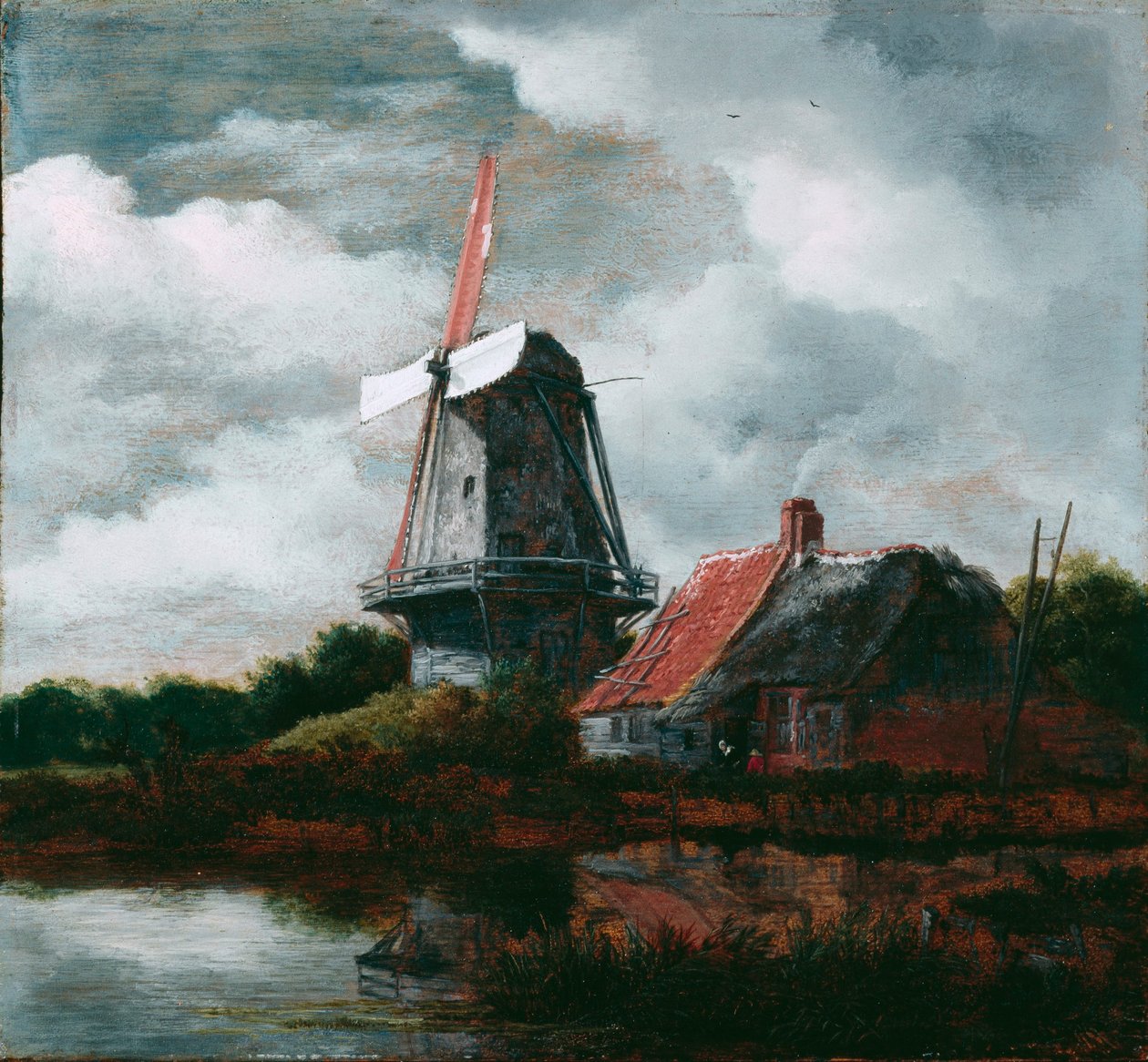 Krajina se statkem a větrným mlýnem od Jacob van Ruisdael