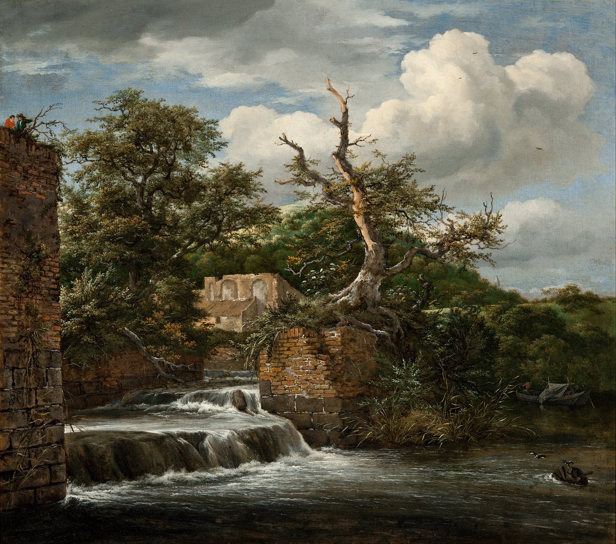 Krajina s mlýnským náhonem a zříceninami od Jacob van Ruisdael