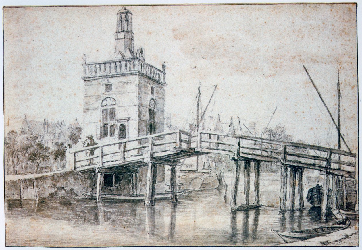 Most v Alkmaaru, c1648-1682 od Jacob van Ruisdael