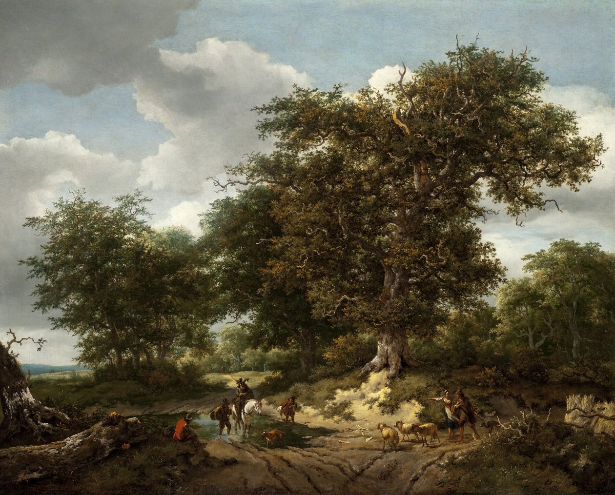 Velký dub od Jacob van Ruisdael