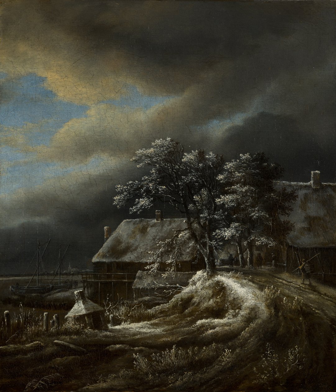 Zimní krajina s přístavem od Jacob van Ruisdael