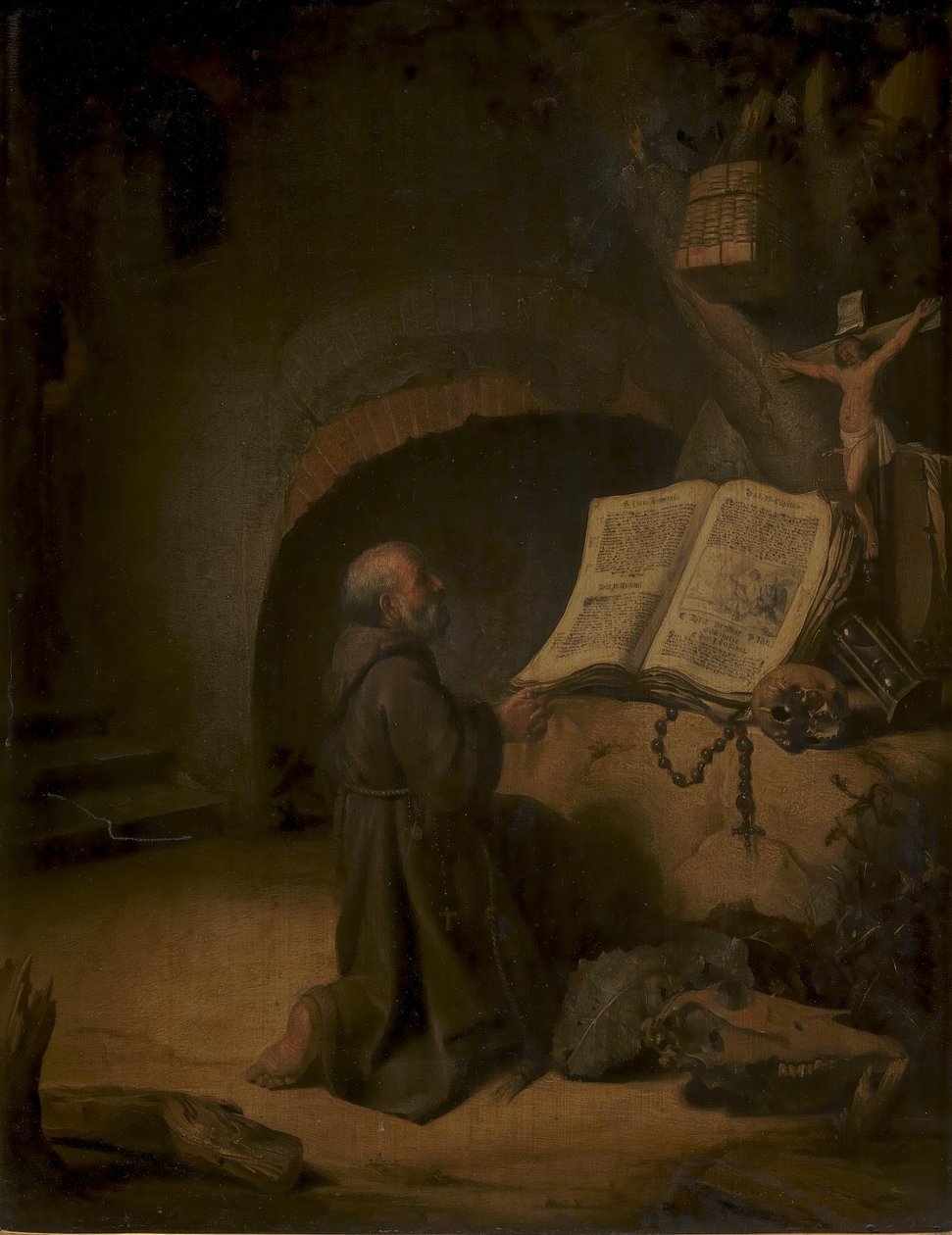 Modlící se poustevník od Jacob van Spreeuwen