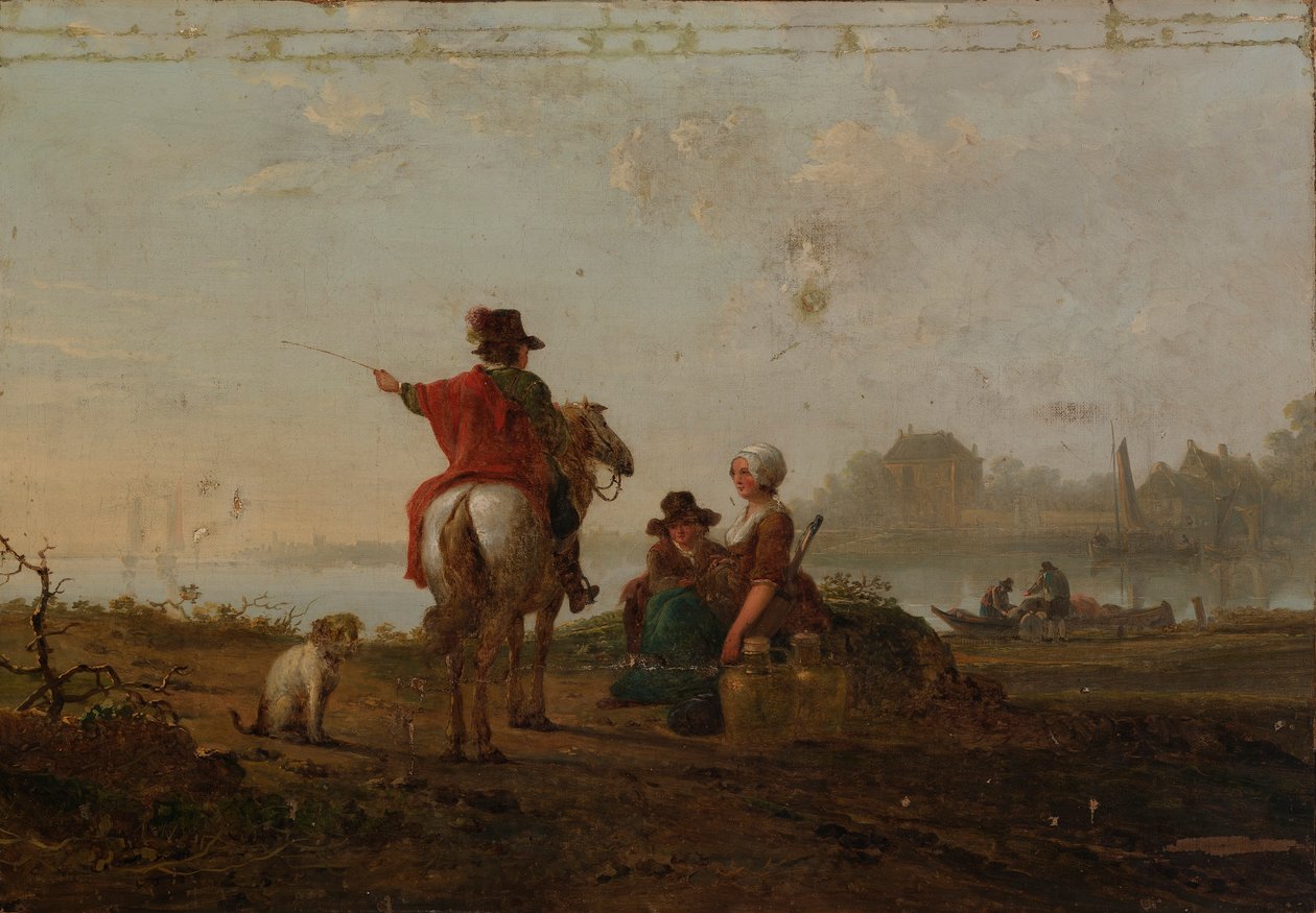 Holandská krajina s figurami od Jacob van Strij