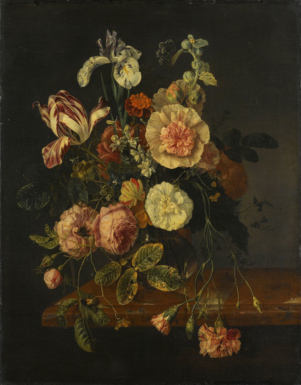 Zátiší s květinami od Jacob van Walscapelle (attributed to)