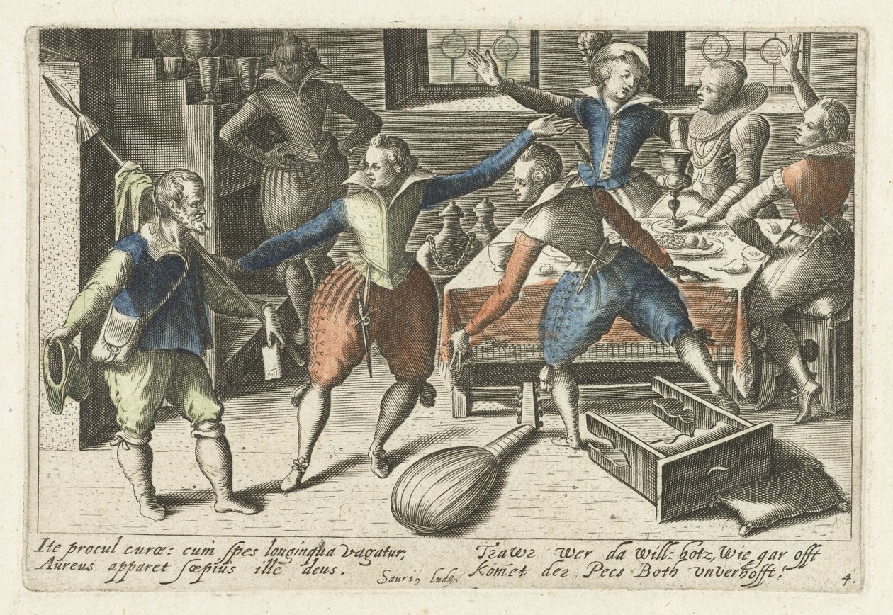 Studentenfeest Šampion ikonografických vtipů mezi studenty (...) (název seriálu) od Jacob van der Heyden