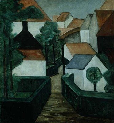 Kompozice 5, krajina se silnicí od Jacoba van Heemskerck
