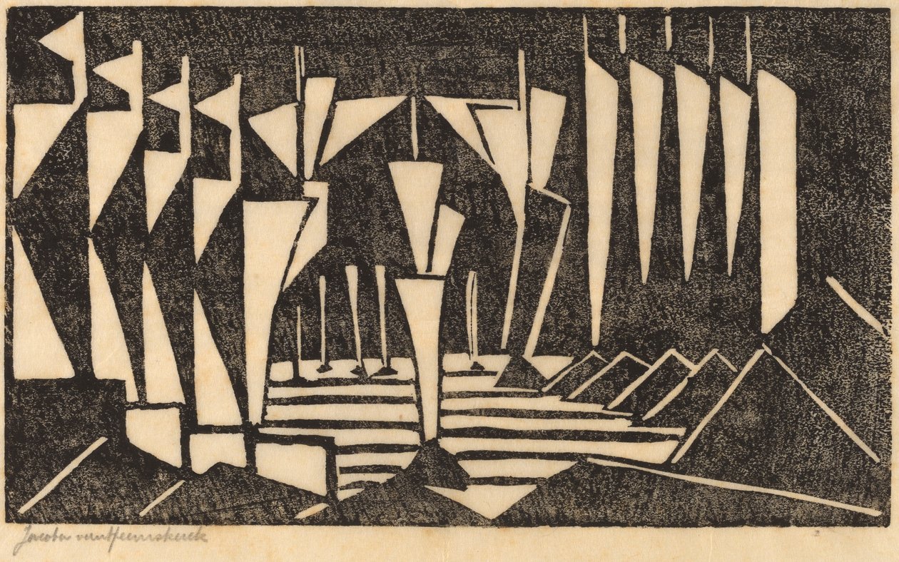Stylizované plachetnice, 1915. od Jacoba van Heemskerck van Beest