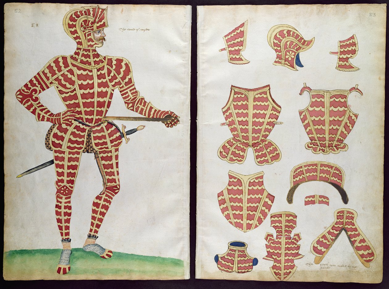 Oblek brnění pro vévodu z Worcesteru, 1589 od Jacobe Halder