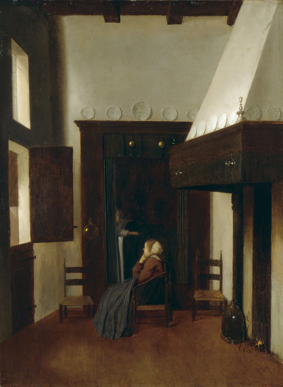 Malá sestřička, 17. století od Jacobus Vrel or Frel
