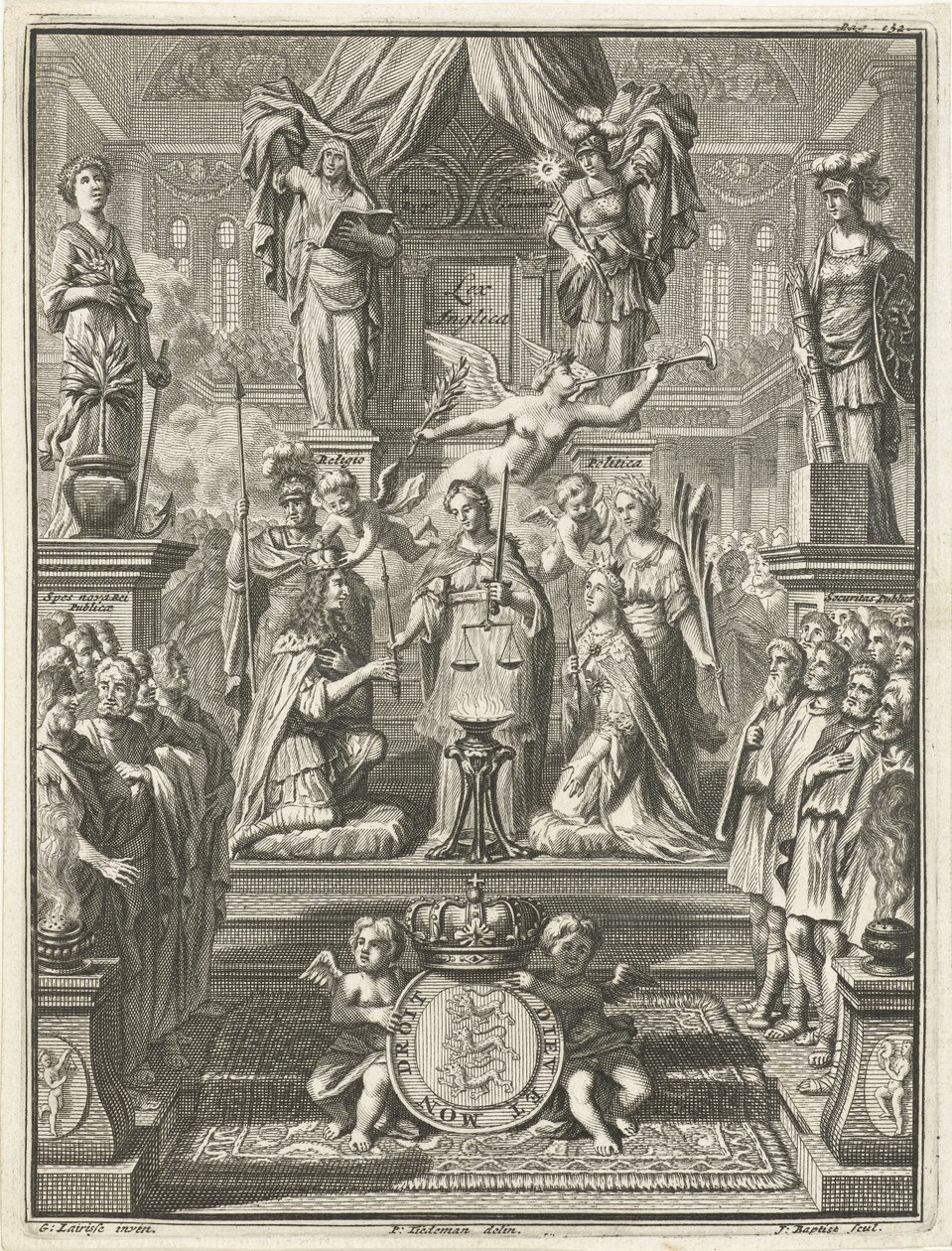 Korunovace Viléma III. a Marie Stuartovny, 1689 od Jacobus Baptist
