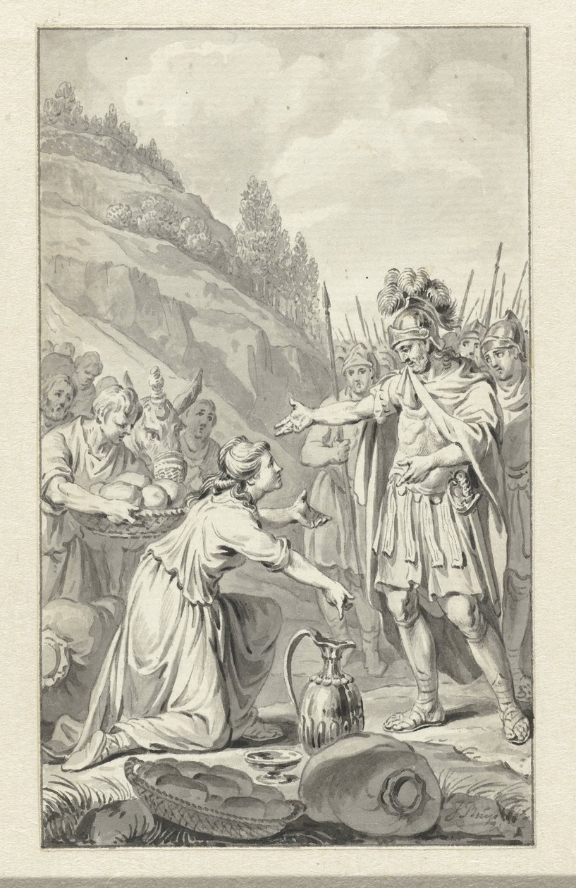 David v Abigail od Jacobus Buys