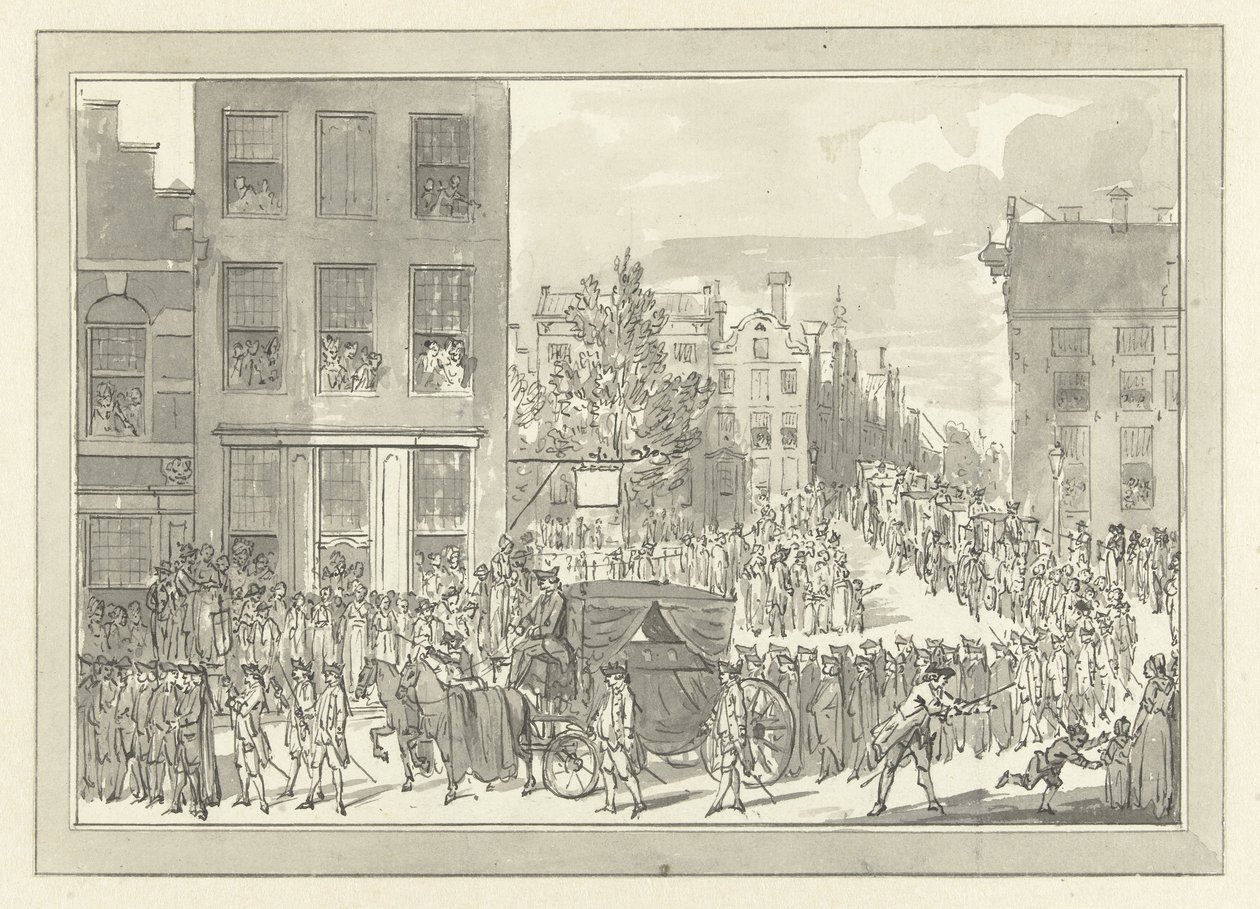 Pohřeb barona Woltera Jana Gerrita Bentincka v Amsterdamu, 28. srpna 1781 od Jacobus Buys