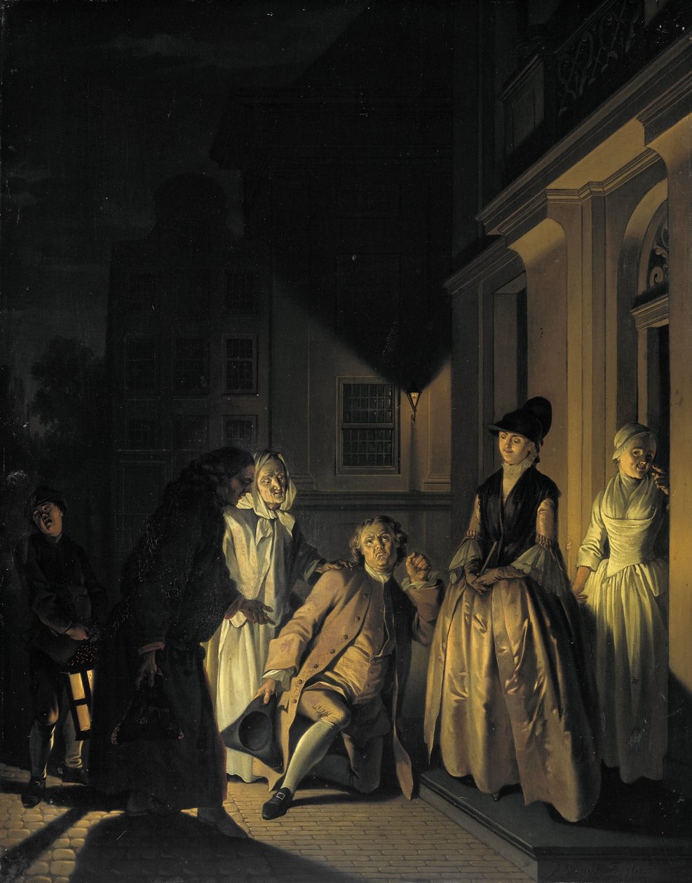 Scéna ze hry „Lubbert Lubbertse o šlechtickém farmáři“ od M. van Bredy od Jacobus Buys