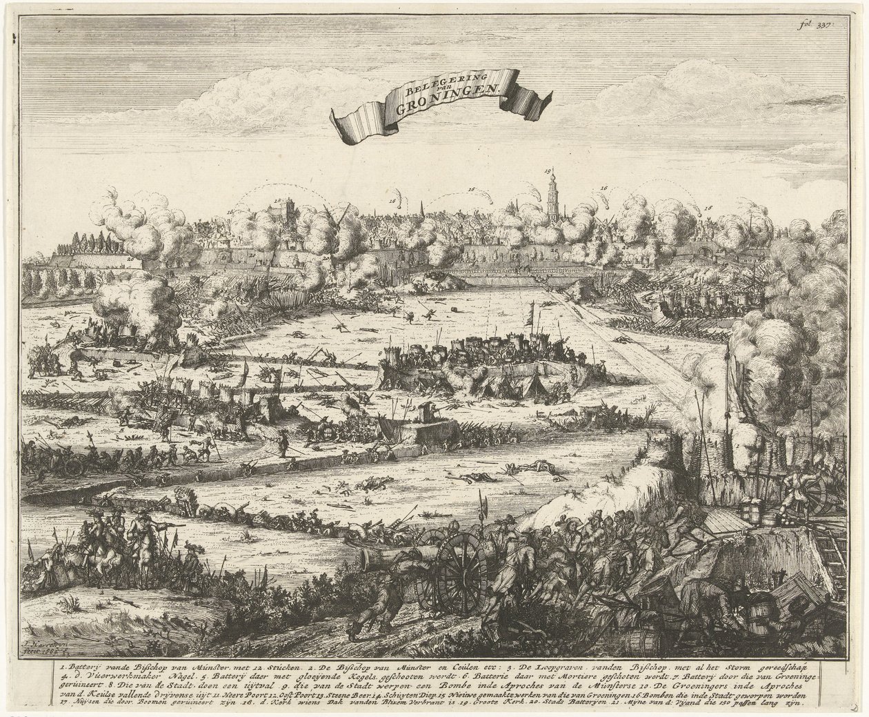 Obležení Groningenu, 1672 Siege of Groningen (název na objektu) od Jacobus Harrewijn