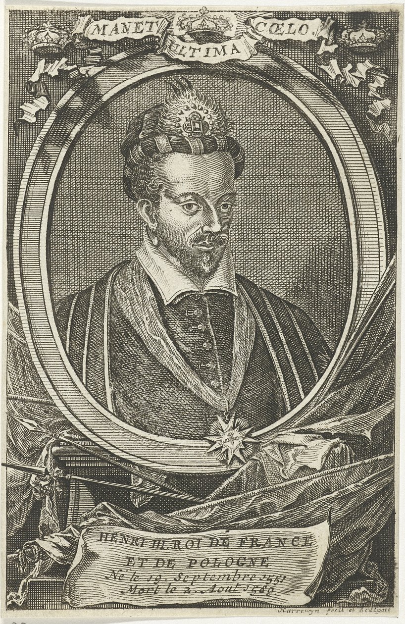 Portrét francouzského Jindřicha III., polského krále a litevského velkovévody od Jacobus Harrewijn
