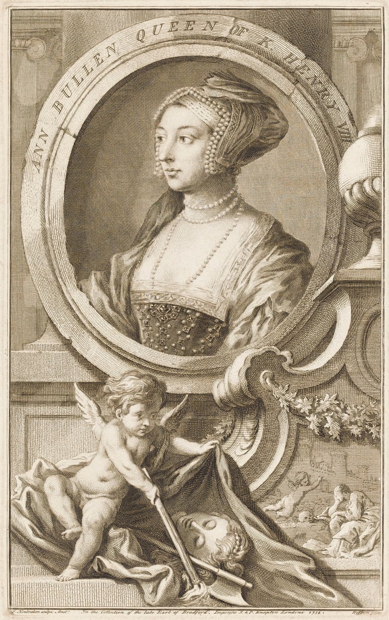 Anna Boleynová (nar. 1536) od Jacobus Houbraken