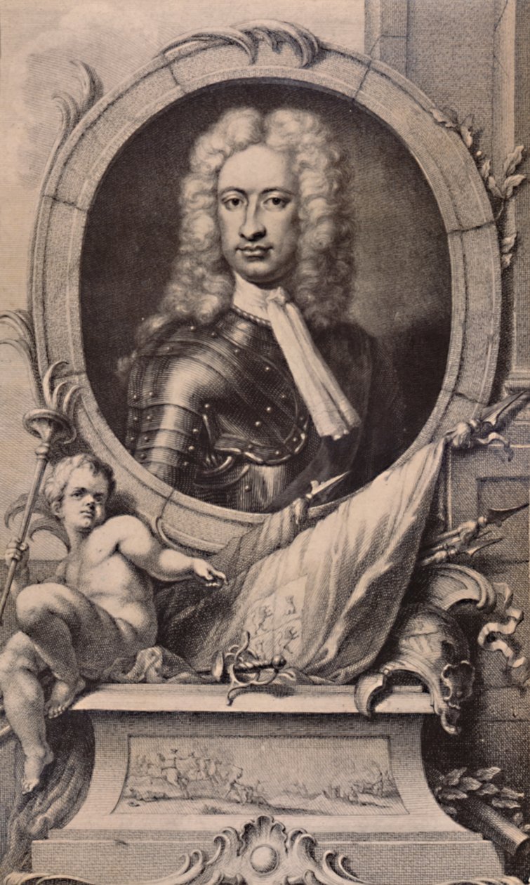Charles Mordaunt, hrabě z Peterborough a Monmouth, anglický voják, c1740 1894 od Jacobus Houbraken