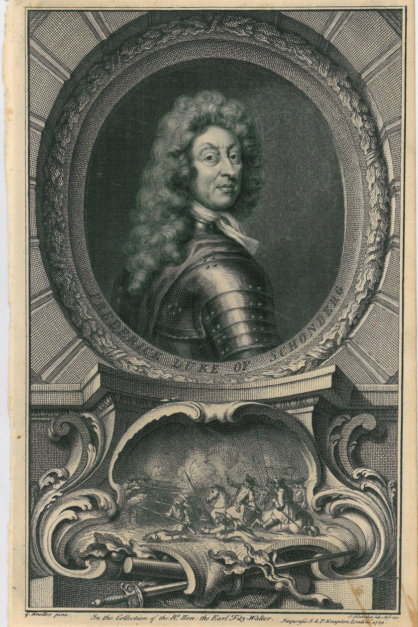 Frederick, vévoda ze Schombergu, 1739 od Jacobus Houbraken