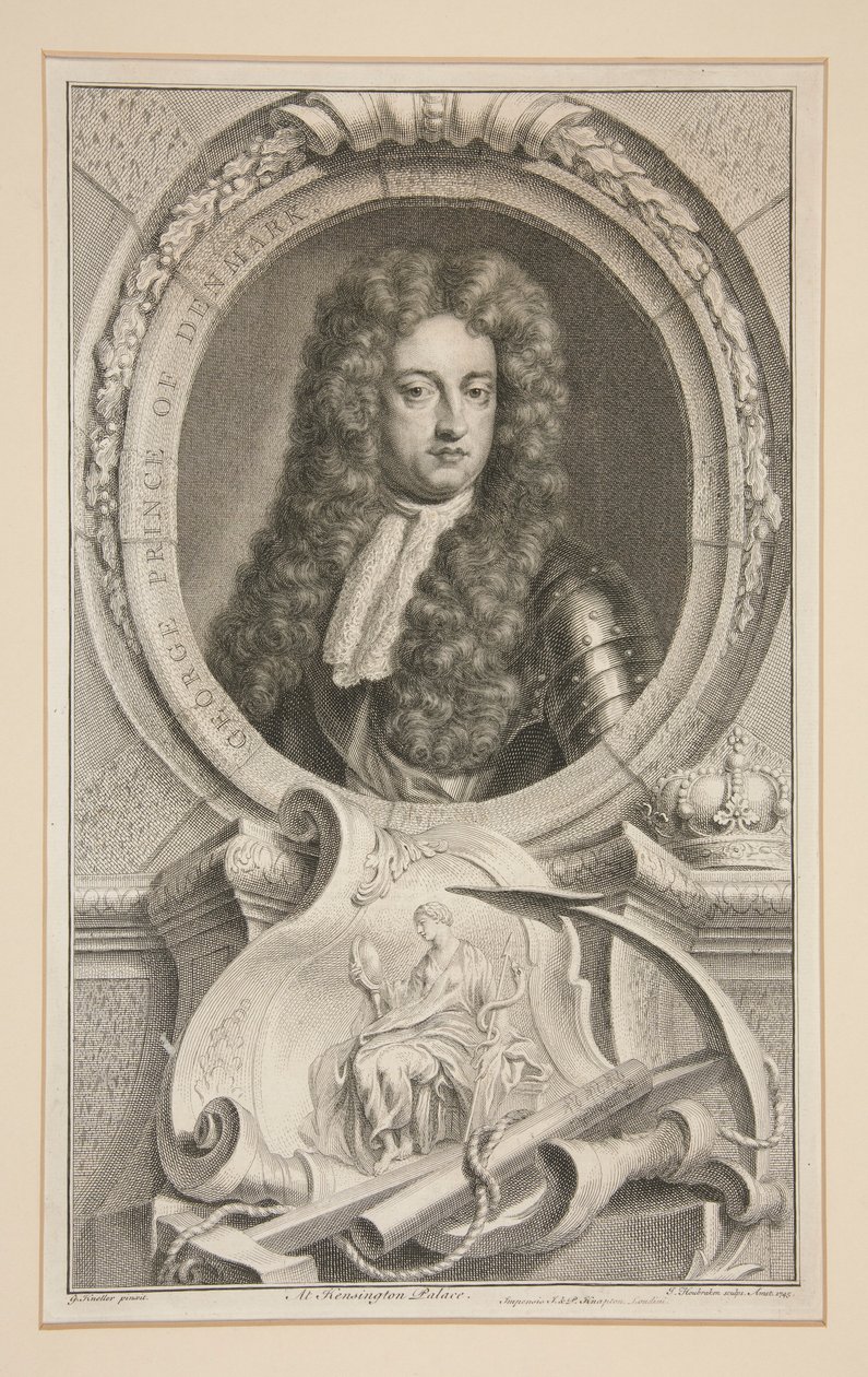 George, princ dánský od Jacobus Houbraken