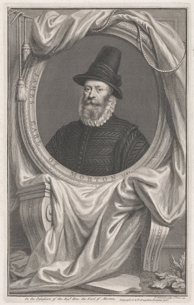 James Douglas, čtvrtý hrabě z Mortonu, 1581 od Jacobus Houbraken