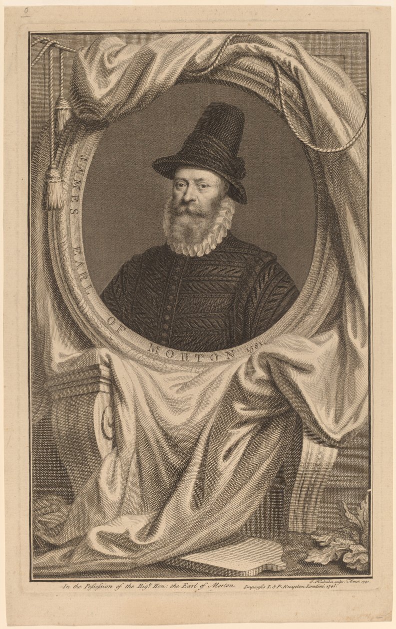 James, hrabě z Mortonu od Jacobus Houbraken
