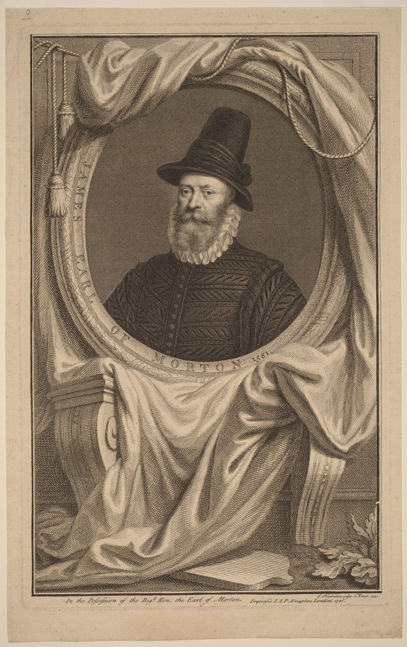 James, hrabě z Mortonu od Jacobus Houbraken
