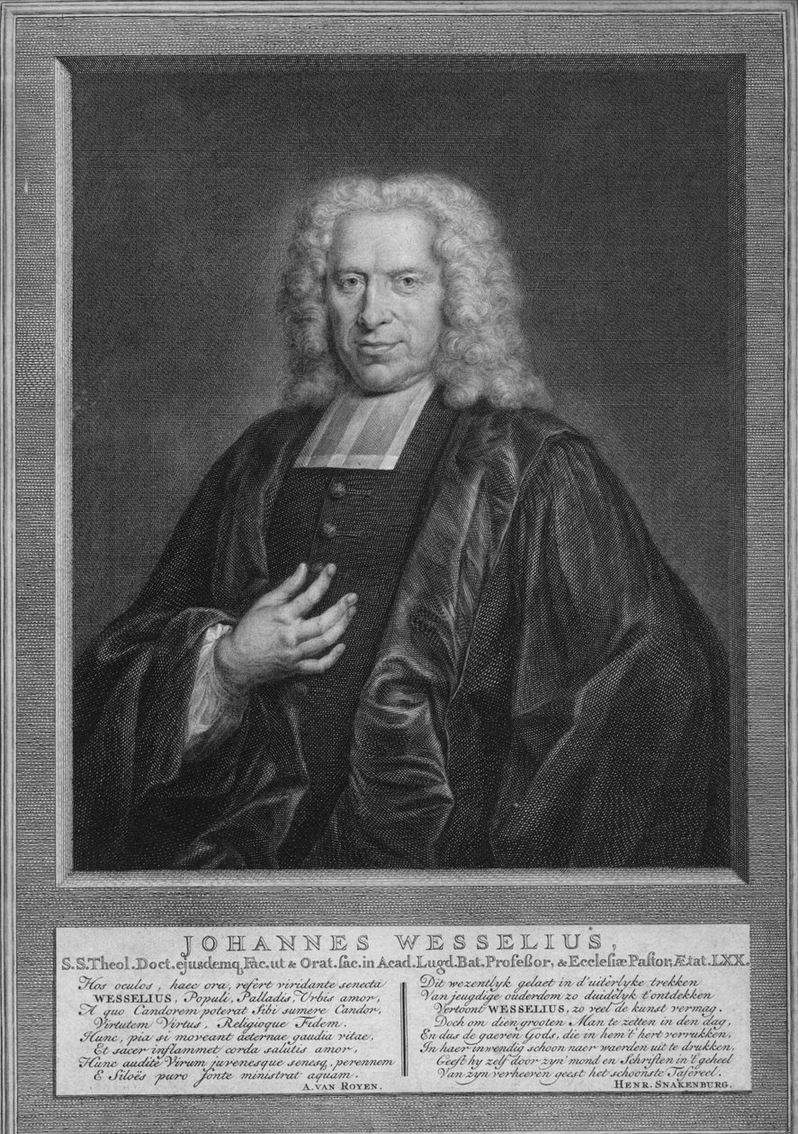 Johann Wessel, c1740 od Jacobus Houbraken