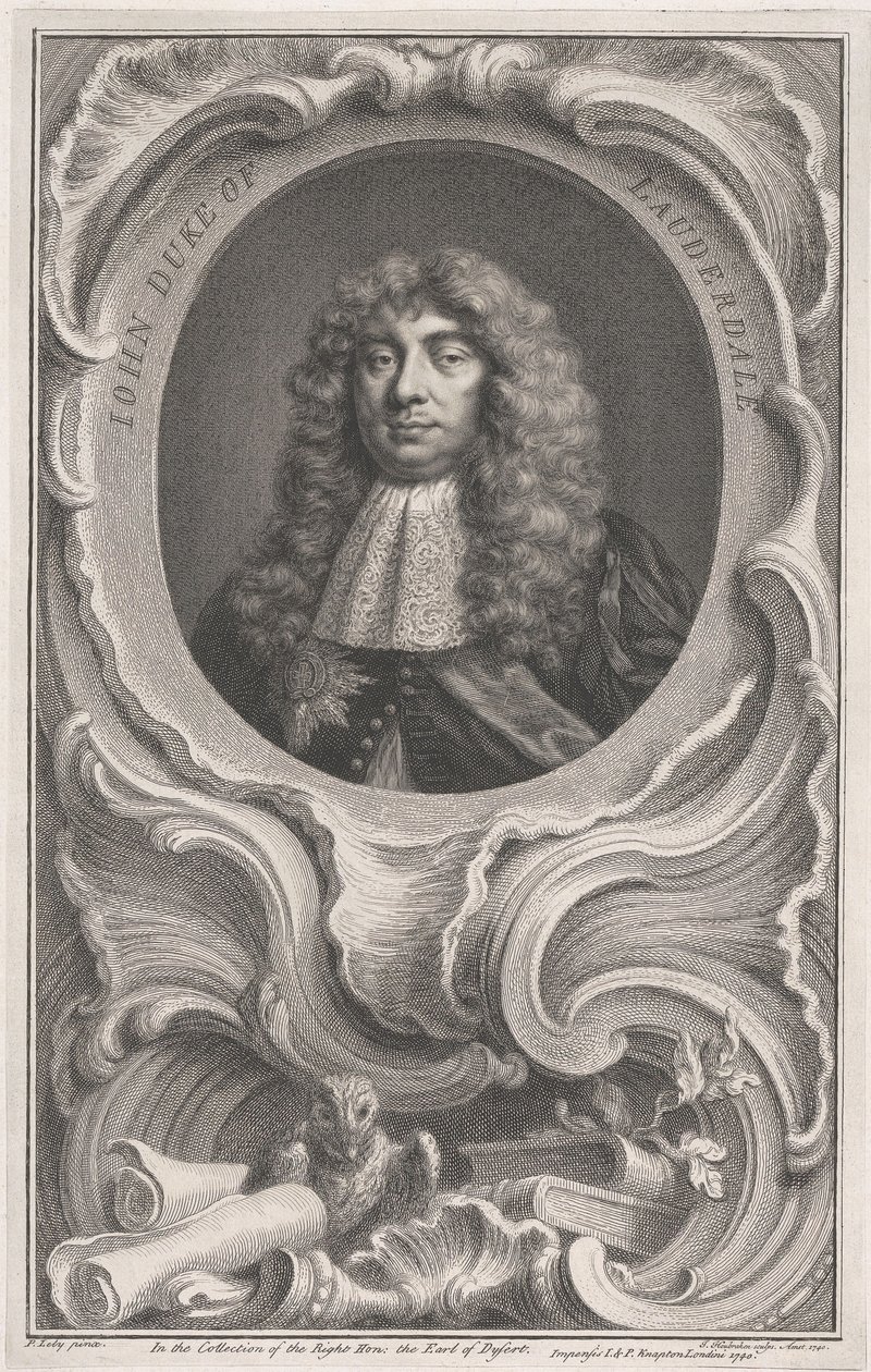 John Maitland, vévoda z Lauderdale od Jacobus Houbraken