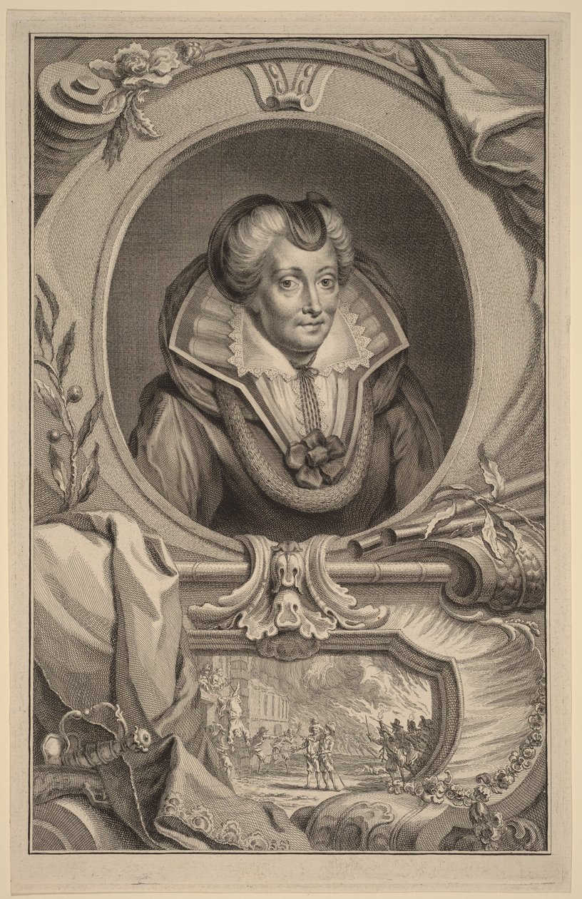 Louise de Coligny od Jacobus Houbraken