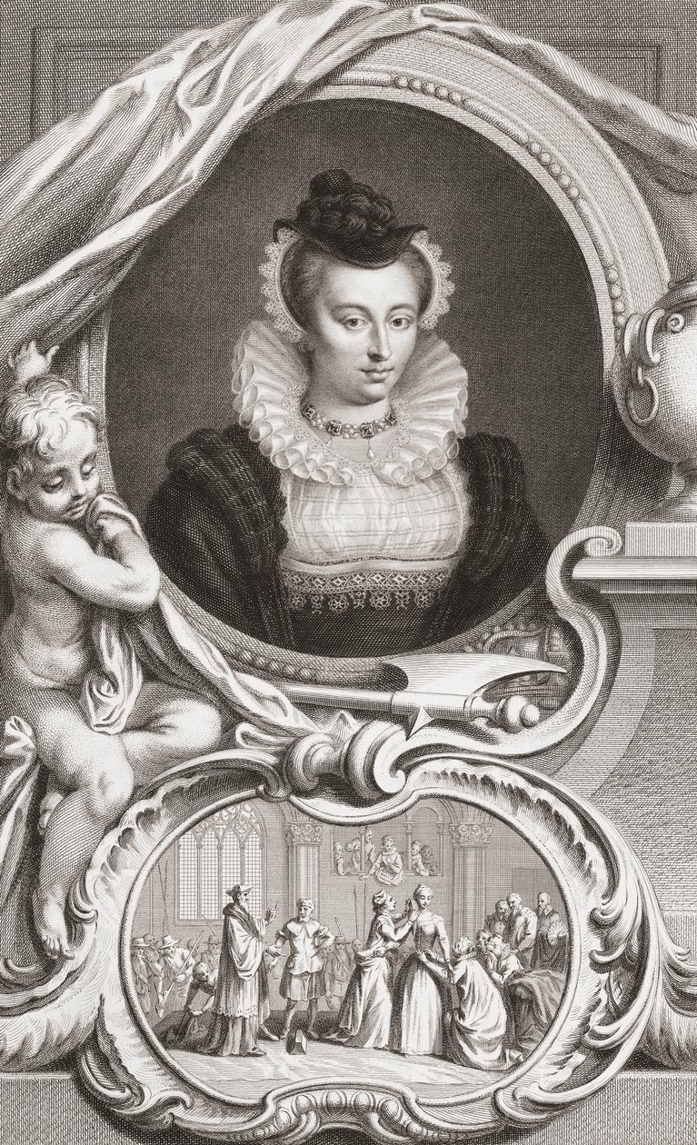Marie, skotská královna od Jacobus Houbraken