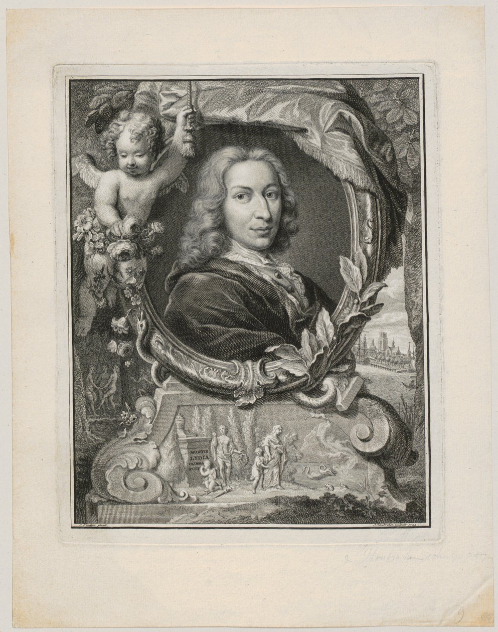 Portrét Pietera Rabuse od Jacobus Houbraken