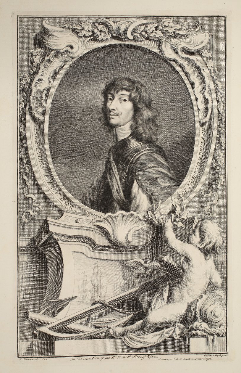 Portrét Algernona Percyho, hraběte z Northumberlandu, ilustrace z 