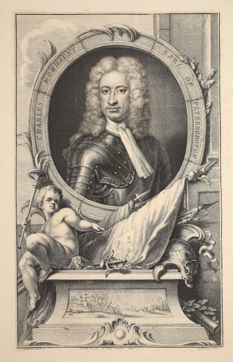Portrét Charlese Mordaunta, hraběte z Peterborough, ilustrace z 