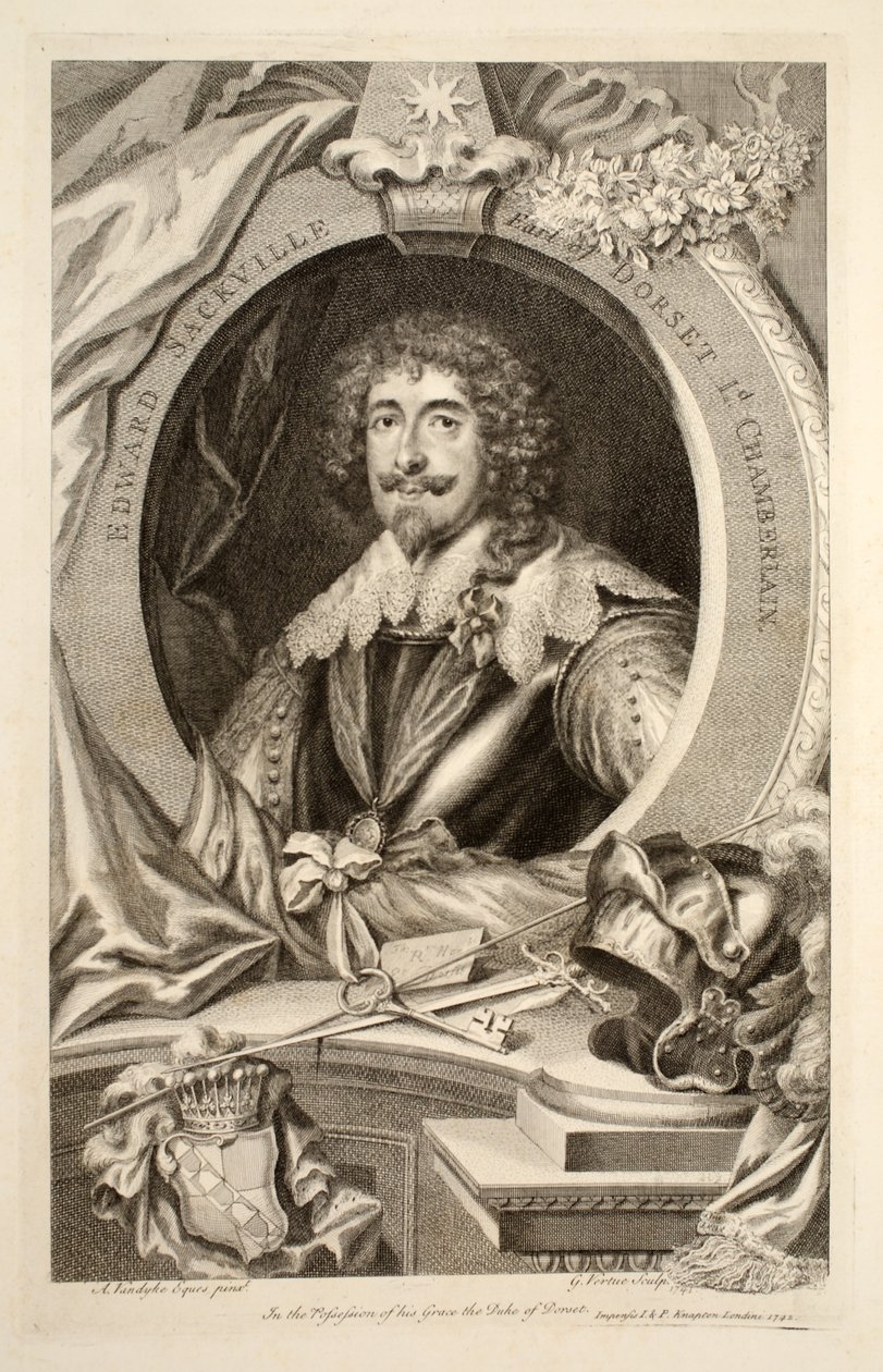 Portrét Edwarda Sackvilla, ilustrace z 