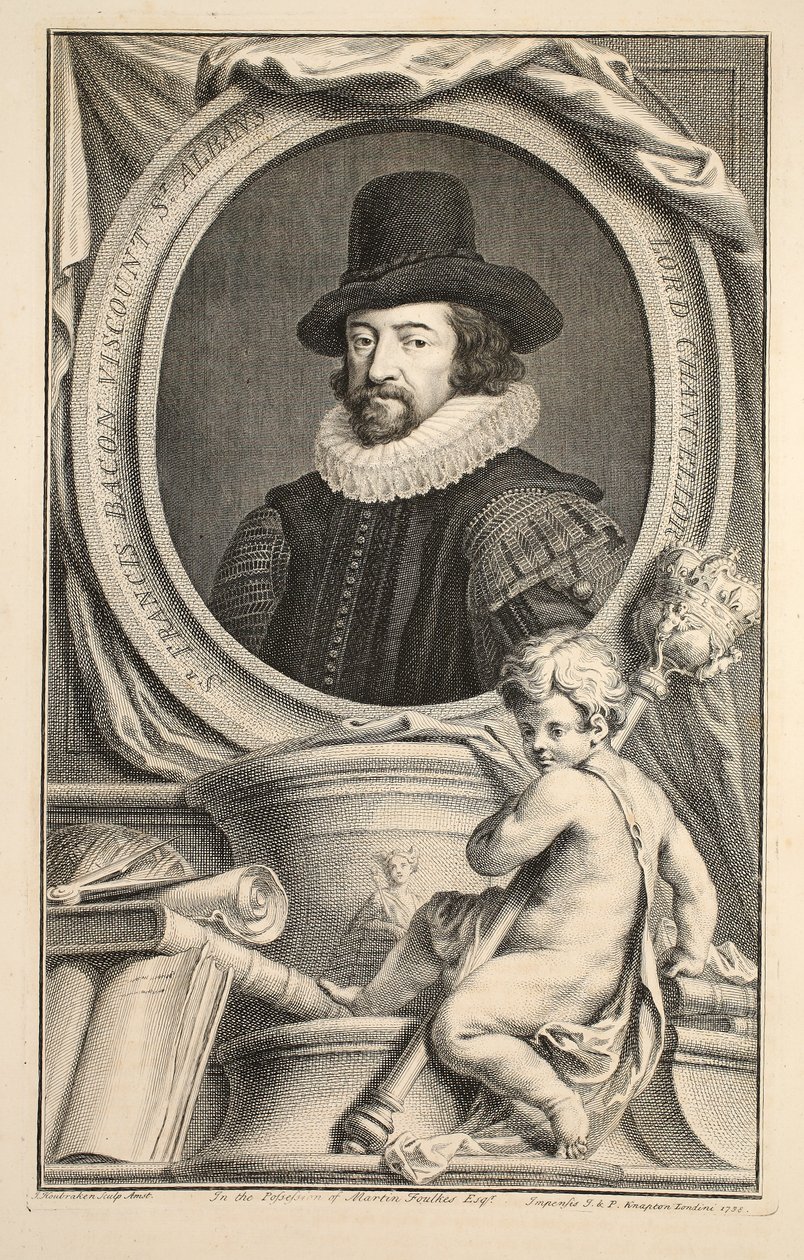 Portrét Francise Bacona, vikomta ze St Albans, ilustrace z 