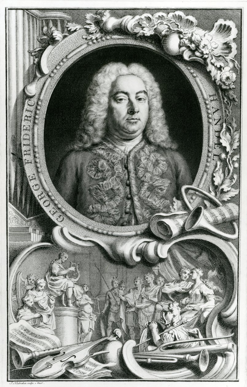 Portrét George Fredericka Händela, 1768 od Jacobus Houbraken
