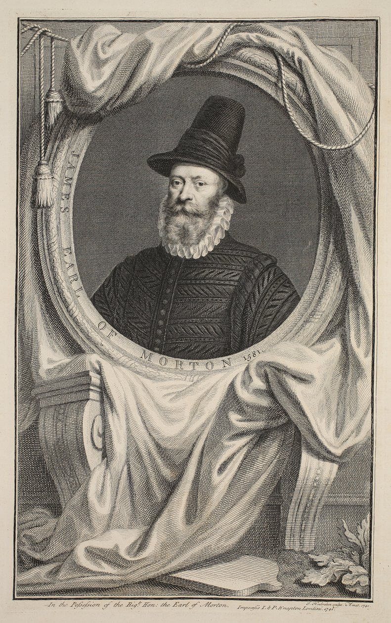 Portrét Jamese, hraběte z Mortonu, ilustrace z 