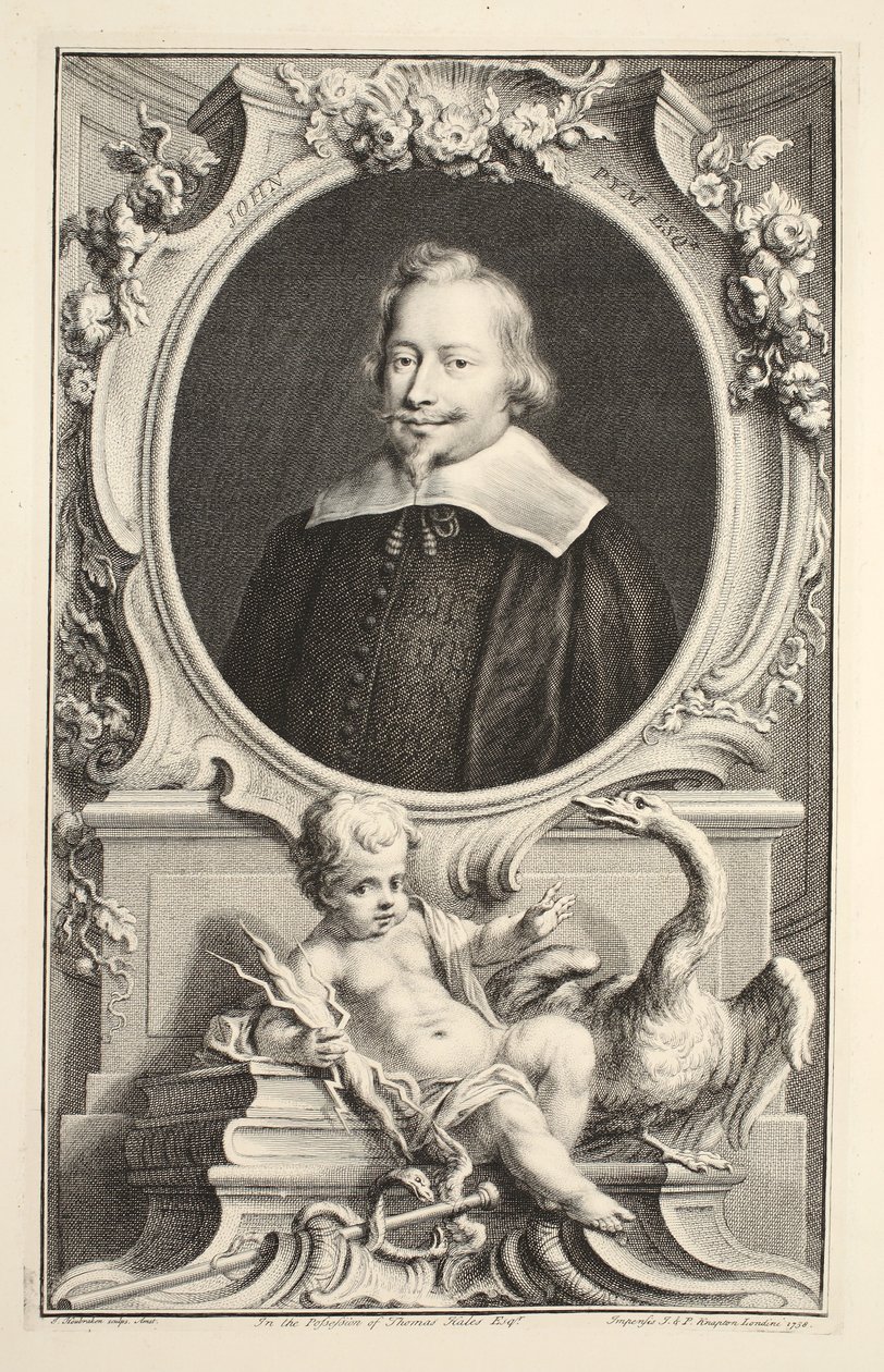 Portrét Johna Pyma, ilustrace z 