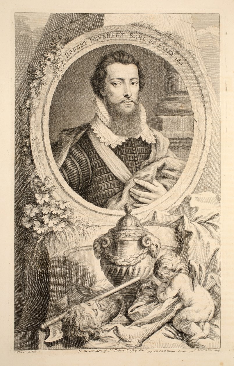 Portrét Roberta Devereuxe, hraběte z Essexu, 1601, ilustrace z 