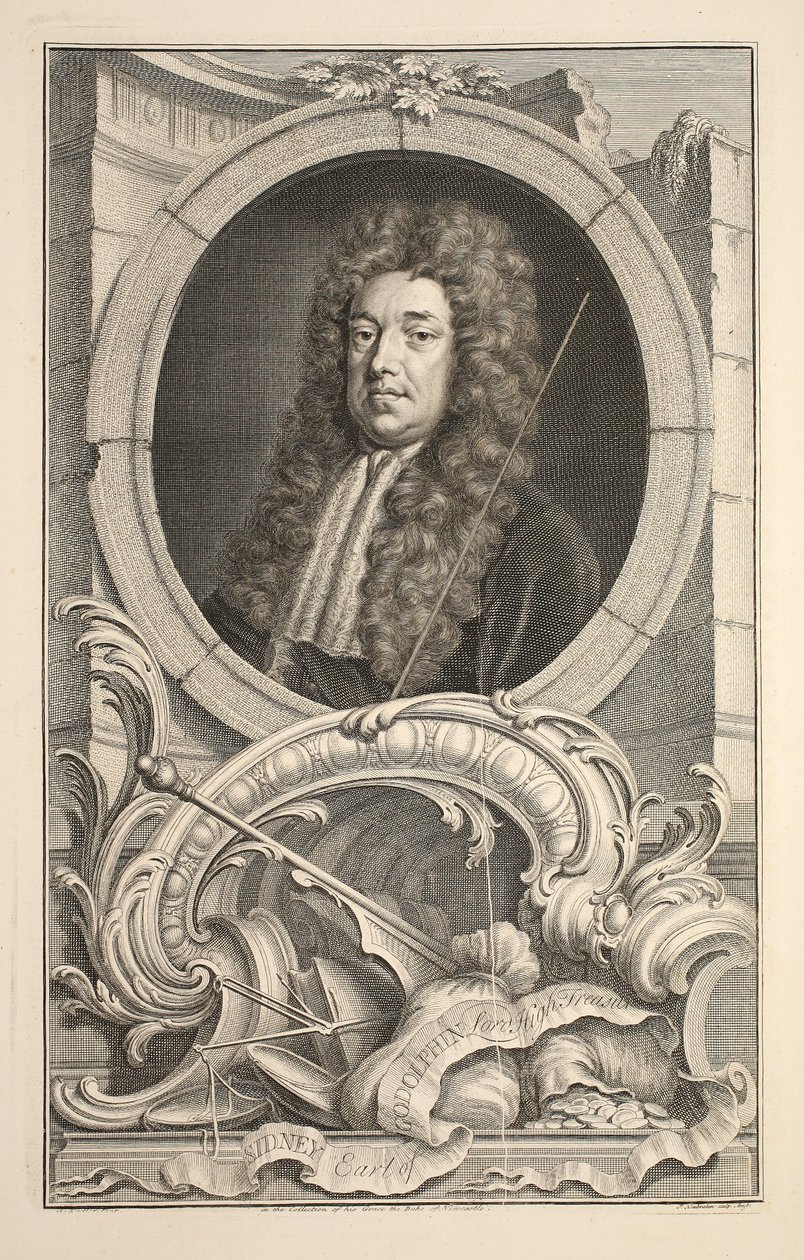 Portrét Sidneyho, hraběte z Godolphina, ilustrace z 