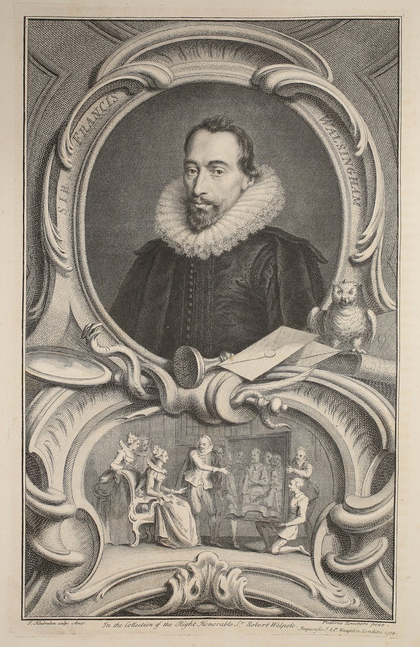 Portrét sira Francise Walsinghama, ilustrace z 