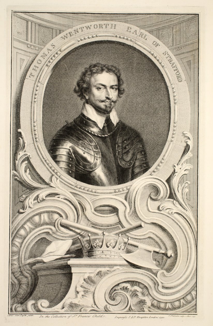 Portrét Thomase Wentwortha, hraběte ze Stratfordu, ilustrace z 