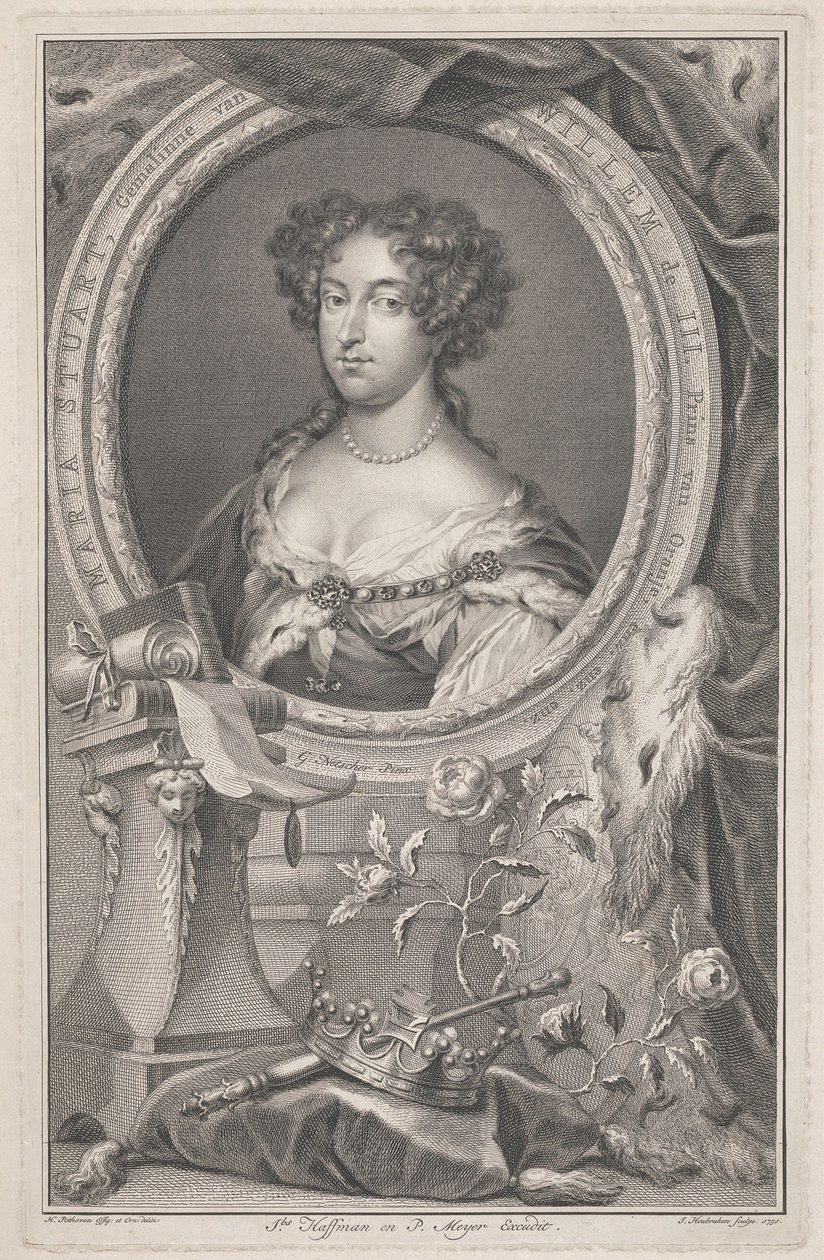 Queen Mary II od Jacobus Houbraken