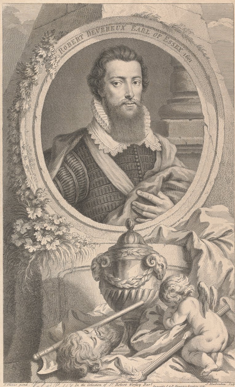 Robert Devareux, druhý hrabě z Essexu od Jacobus Houbraken